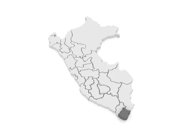 Tacna Haritası. Peru. — Stok fotoğraf