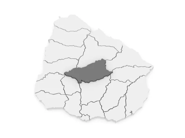 Mapa de Durasno. Uruguai . — Fotografia de Stock