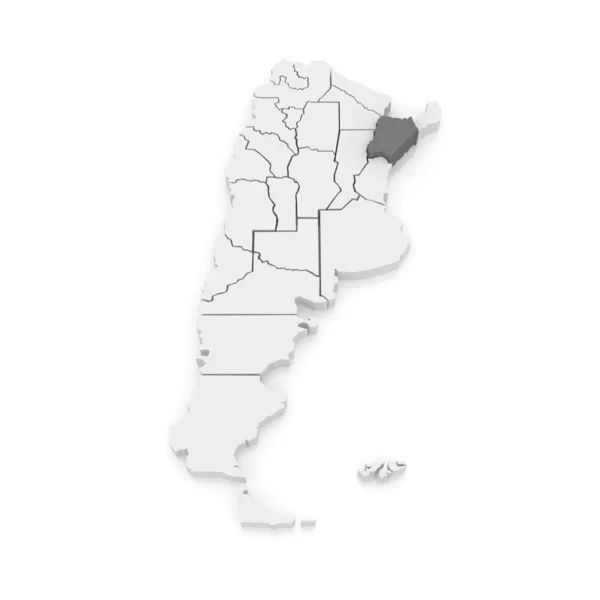 Karte von corrientes. Argentinien. — Stockfoto