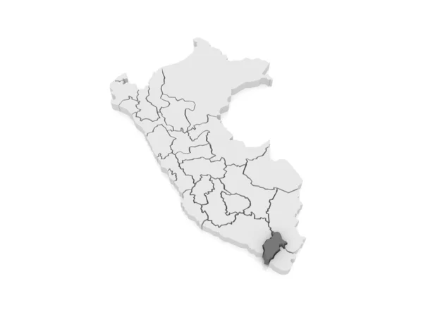 Mapa de Moquegua. Peru . — Fotografia de Stock