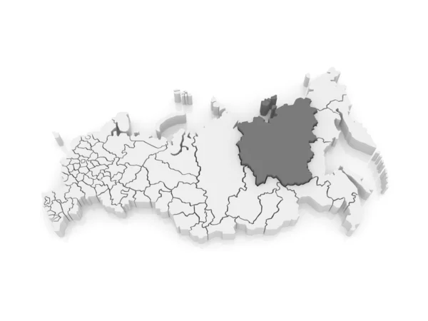 Mapa Ruské federace. republika Sacha (Jakutsku). — Stock fotografie