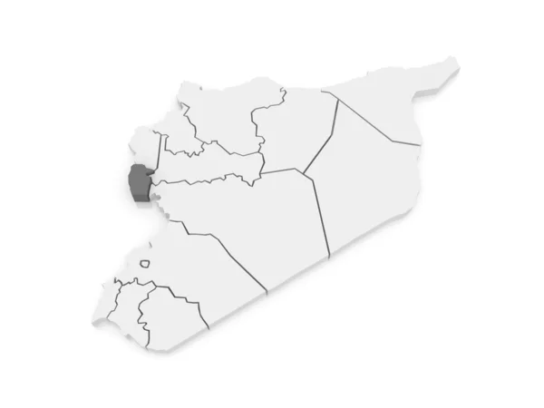Map of Tartous. Syria. — Stock Photo, Image