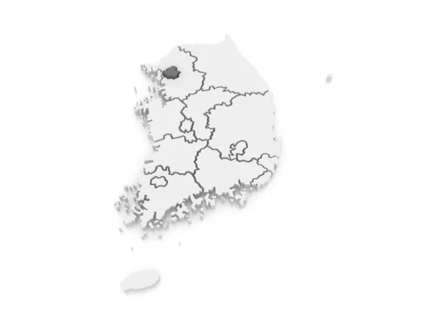 Mapa Soulu. Jižní korea. — Stock fotografie