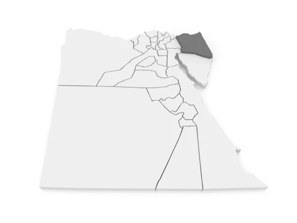 Mapa do Sinai do Norte (Shimalov Sina). Egipto . — Fotografia de Stock