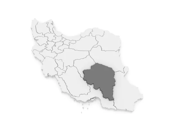 Kerman Haritası. İran. — Stok fotoğraf