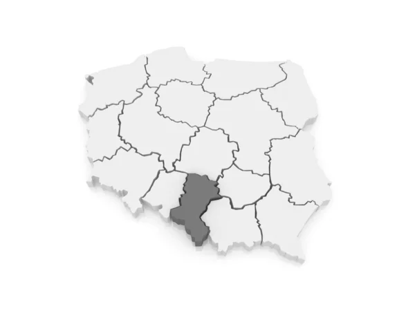 Карта Верхньої Сілезії. Польща. — стокове фото