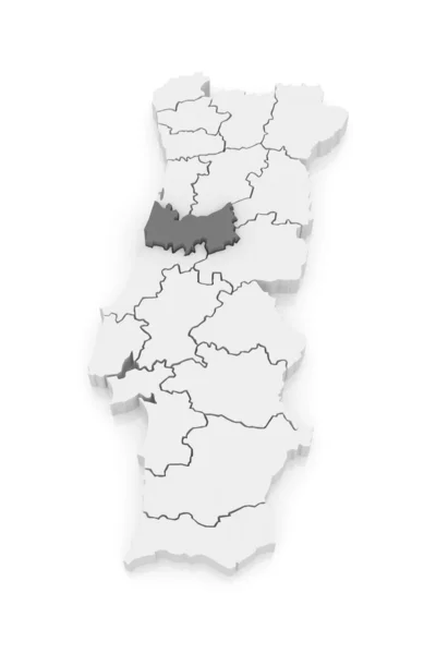 Mapa de Coimbra. Portugal . — Fotografia de Stock