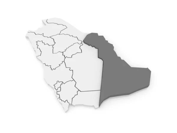 Map of East. Saudi Arabia. — Stock Photo, Image