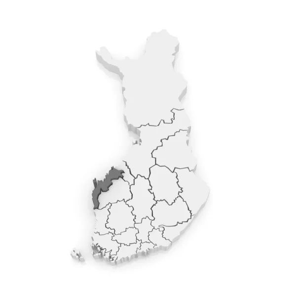 ओस्ट्रोबोथनियाचा नकाशा. फिनलंड . — स्टॉक फोटो, इमेज