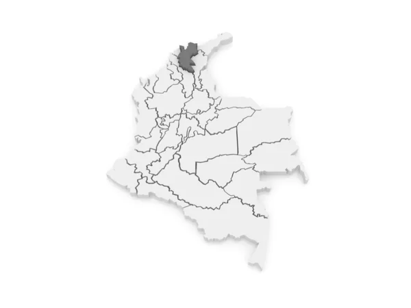 Mapa de Magdalena. Colombia . — Foto de Stock