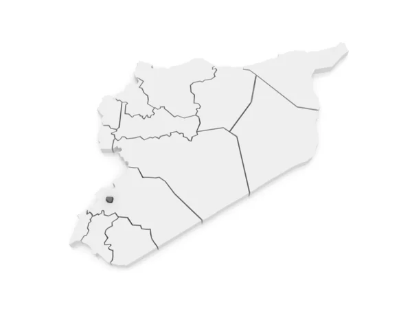 Map of Damascus. Syria. — Stock Photo, Image