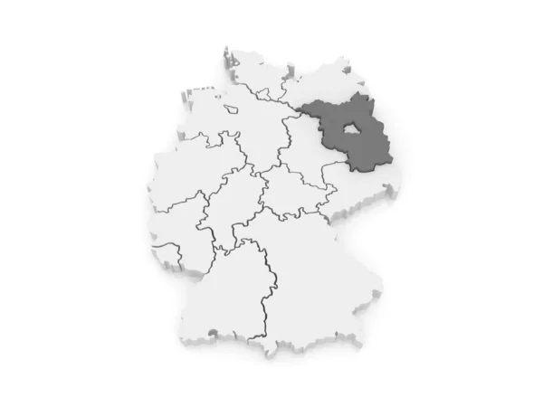 Map of Brandenburg. Germany. — Stock Photo, Image