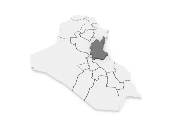 Map of Diyala. Iraq. — Stock Photo, Image