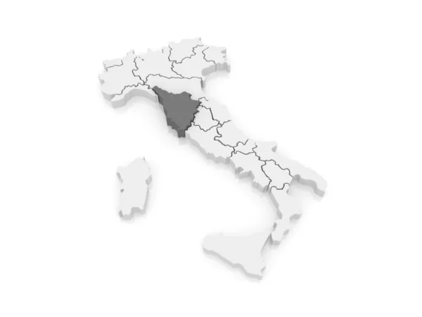 Mapa da Toscana. Itália . — Fotografia de Stock