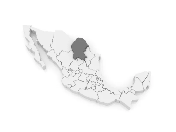 Map of Coahuila. Mexico. — Stock Photo, Image