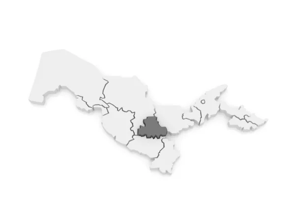 Mapa de Samarcanda la región. Uzbekistán . — Foto de Stock