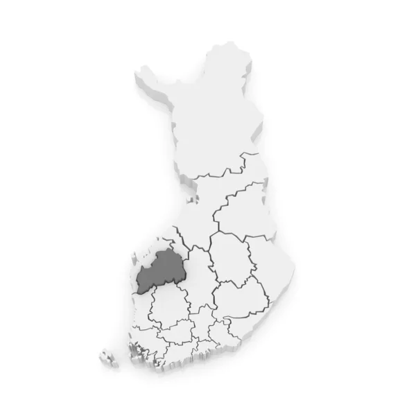 Mapa Południowa ostrobothnia. Finlandia. — Zdjęcie stockowe