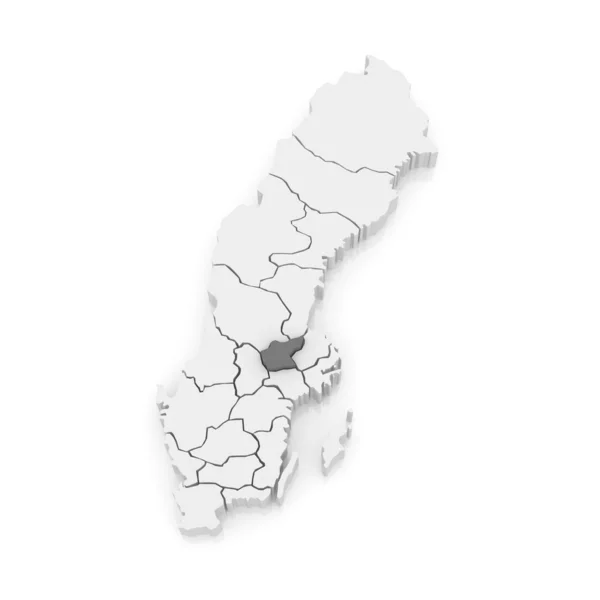 Mapa de Vasteras. Suécia . — Fotografia de Stock