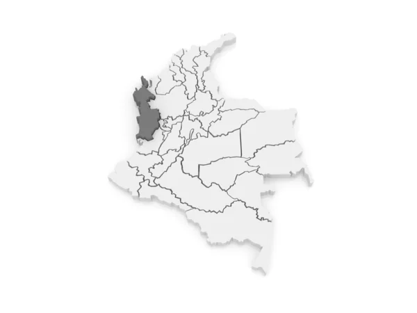 Map of Choco. Colombia. — Stock Photo, Image