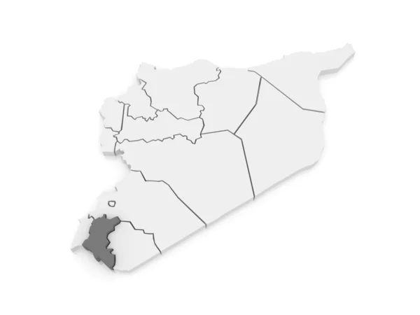 Mapa daraa. Syria. — Zdjęcie stockowe