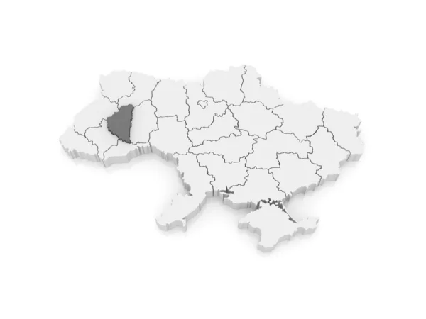 Χάρτης της περιοχής ternopil. Ουκρανία. — Φωτογραφία Αρχείου
