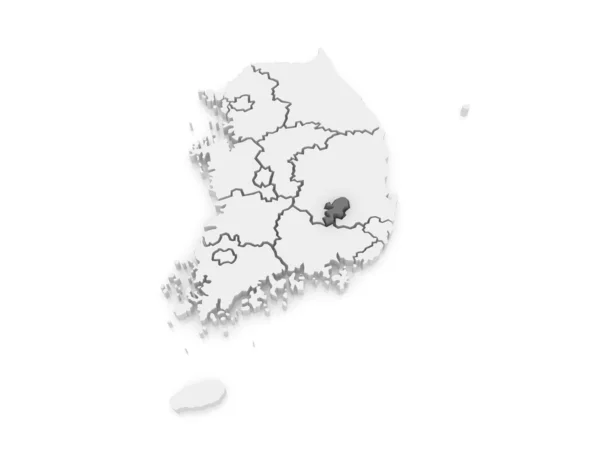 Χάρτης της daegu. Νότια Κορέα. — Φωτογραφία Αρχείου