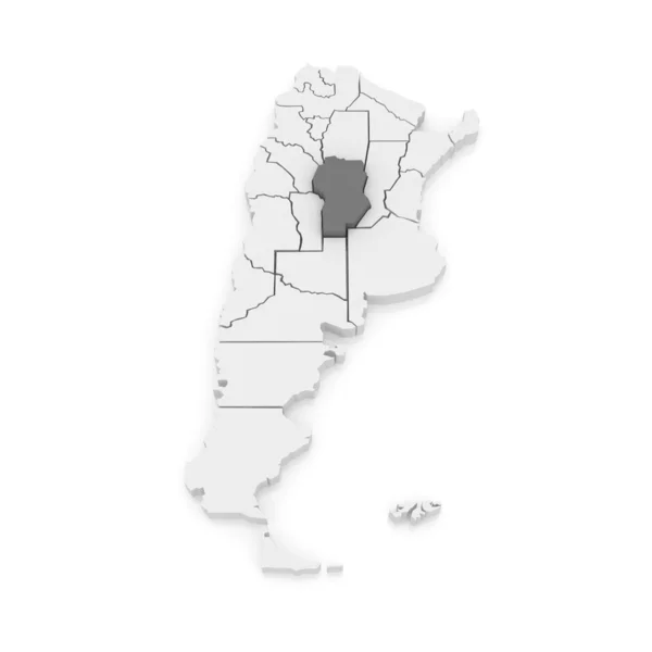 Mapa cordova. Argentina. — Stock fotografie