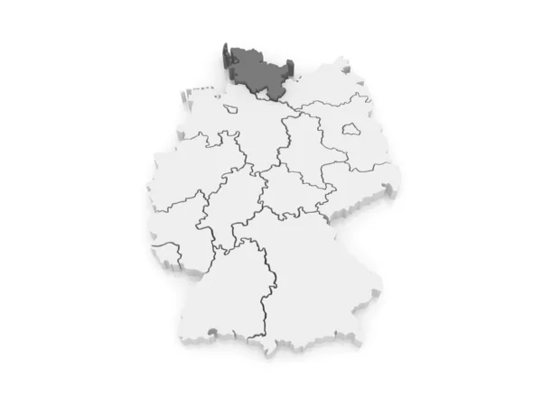 Map of Schleswig-Holstein. Germany. — Stock Photo, Image