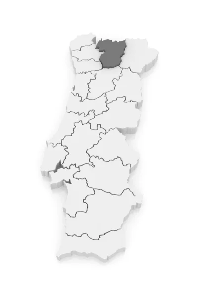 Mapa de Vila Real. Portugal . — Fotografia de Stock