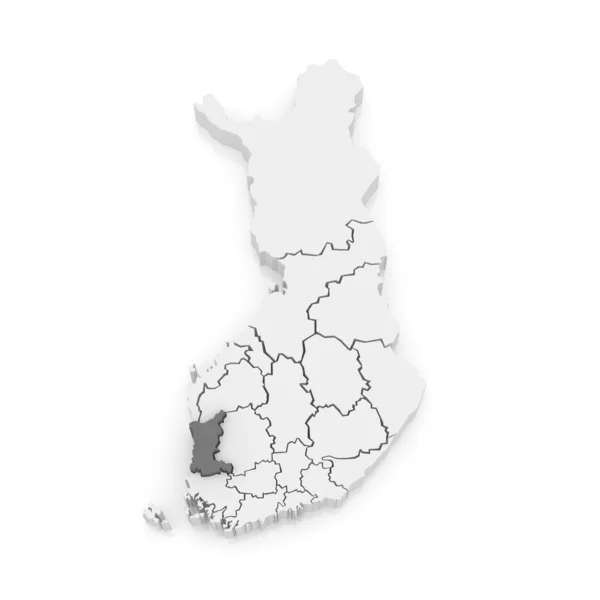 Kaart van satakunta. Finland. — Stockfoto