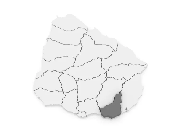 马尔多纳多的地图。乌拉圭. — 图库照片