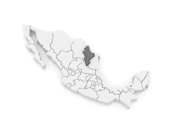 Kaart van nuevo leon. Mexico. — Stockfoto