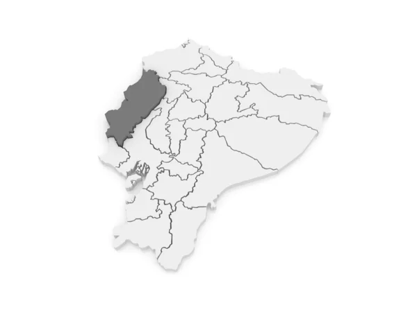 Mapa de Manabi. Equador . — Fotografia de Stock