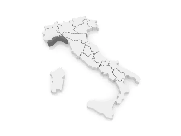 Mapa de Liguria. Italia . —  Fotos de Stock