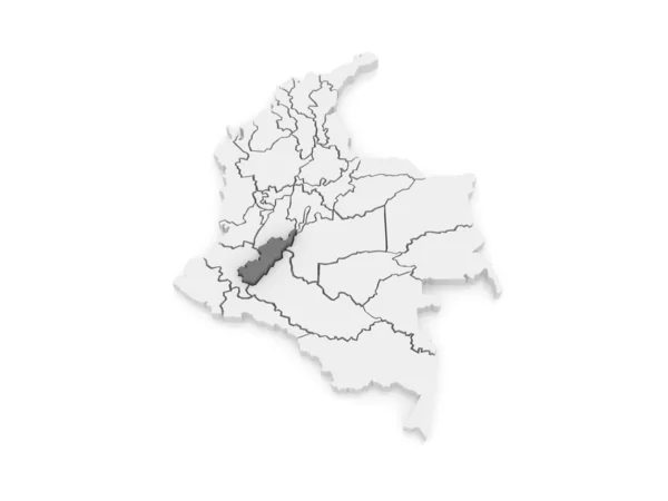 Map of Huila. Colombia. — Stock Photo, Image