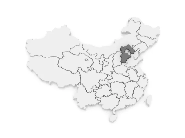 Mapa de Hebei. China. . — Foto de Stock