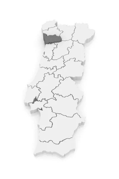 포르투의 지도입니다. 포르투갈. — 스톡 사진