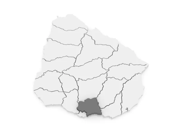 Map of Kanelones. Uruguay. — Stock Photo, Image
