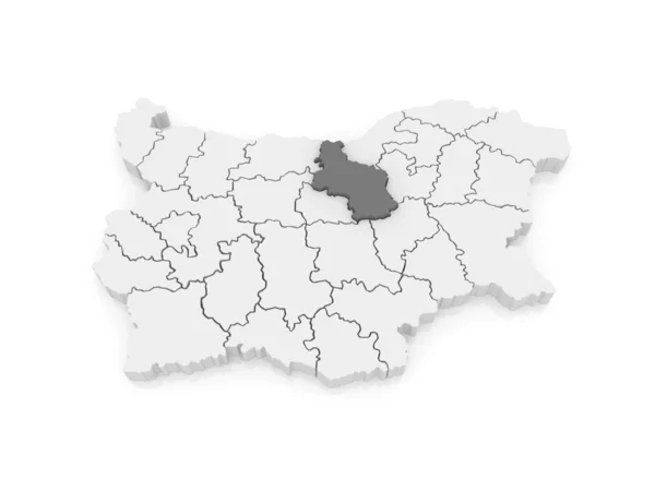 Map of Veliko Tarnovo Province. Bulgaria. — Stock Photo, Image