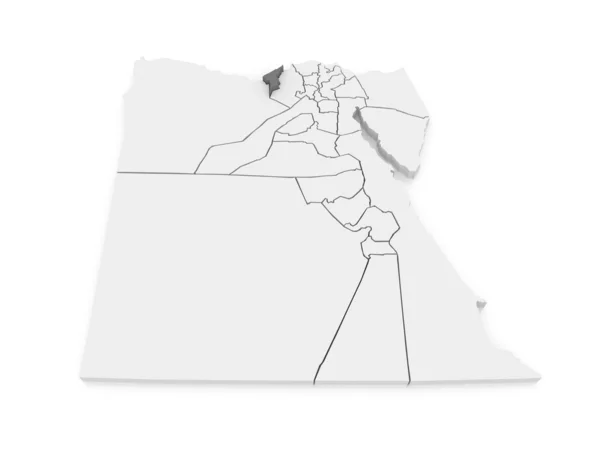 Kaart van Alexandrië. Egypte. — Stockfoto