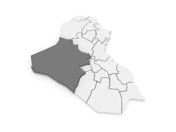 Mapa de Anbar. Iraque . — Fotografia de Stock