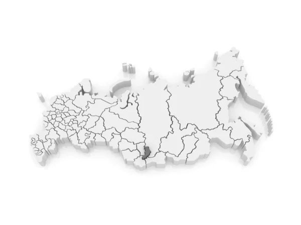 Mapa de la Federación Rusa. República de Jakasia . —  Fotos de Stock