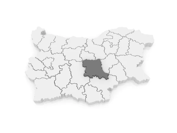 Karta över stara zagora regionen. Bulgarien. — Stockfoto