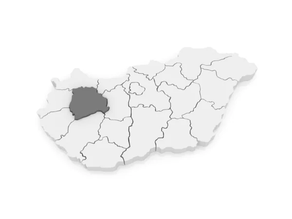 Mapa de Veszprem. Hungria . — Fotografia de Stock