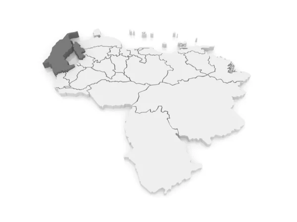 Karte von Zulia. venezuela. — Stockfoto