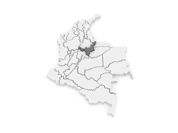 ・ ボヤカ県の地図コロンビア. — ストック写真