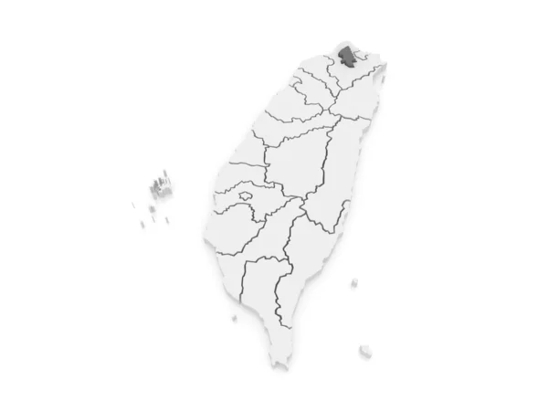 Mapa da cidade de Taipei. Taiwan . — Fotografia de Stock