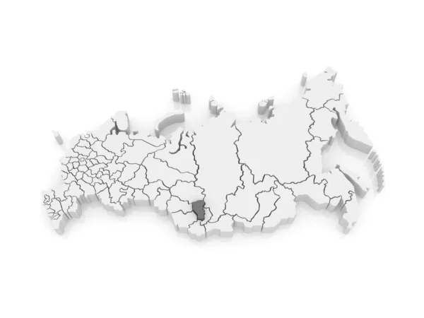 Mapa de la Federación Rusa. Región de Kemerovo . —  Fotos de Stock