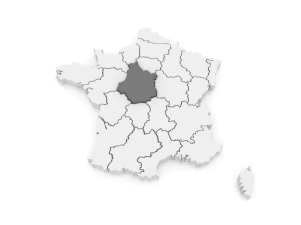 Map of Centre (French region). France. — Stock Photo, Image