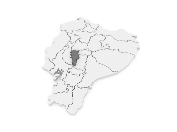 Karta över bolivar. Ecuador. — Stockfoto